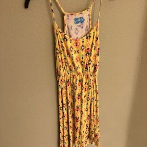Yellow patterned dress
